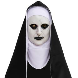 Halloween Nun Full Head Latex Mask For Scary Party Cosplay Mens Masquerade