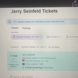 Jerry Seinfeld Tickets Balcony Seats