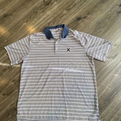 Ping Xavier university Blue and white striped polo shirt #golf 