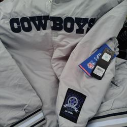 XL Official Cowboys Snap Up Satin Jacket