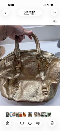 Michael Kors Gold Metallic Satchel