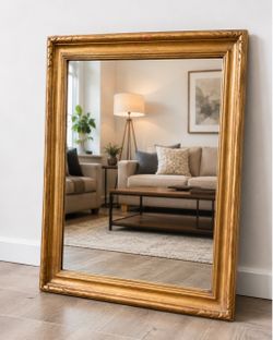 Large Vintage Gold Framed Wall Mirror – Ornate Decorative Frame