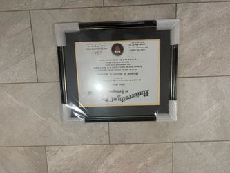 Black and Gold Diploma Certificate Frame