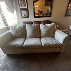Beige Tweed Sofa Sleeper   93”long X 37”deep