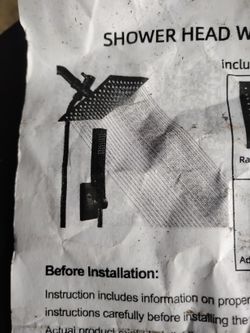 Rainfall Shower Head.