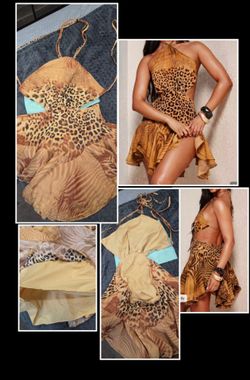 XL Leopard Print Mini Dress -NEW -$ negotiable