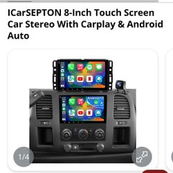 iCarSEPTON 8-inch Touch Screen Car Stereo with Carplay & Android Auto