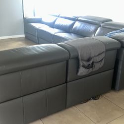 Macy’s Leather Couch 