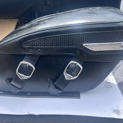 Road King OEM Leather Saddle Bags-Must Go