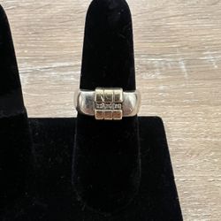 M&GN MENS STERLING SILVER & 10K GOLD RING / BAND