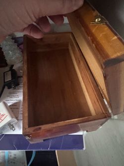 Small Wooden Hinged Storage Box hand made by my Ggrandfather