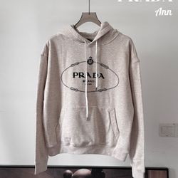 Men's Logo Print Hooded Long-Sleeved Sweatshirt S