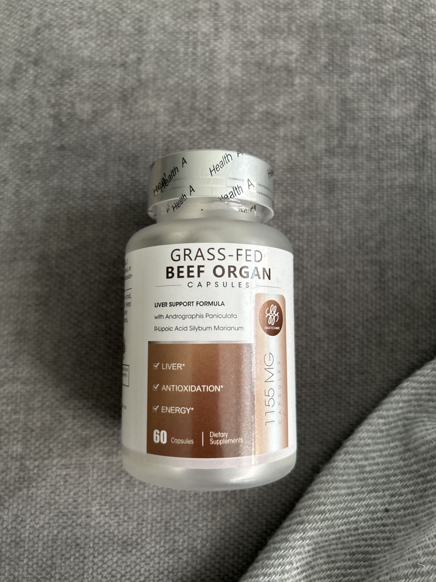 Health A Grass-Fed Beef Organ Capsules Sealed