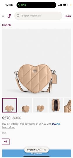 Coach Heart Leather Crossbody 