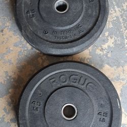 rogue hi temp 45lb plates 100 dlls pair