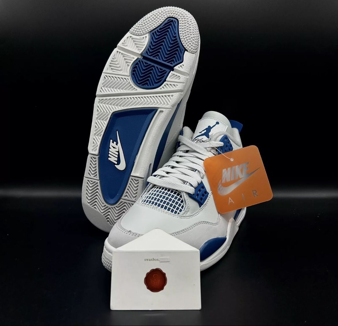 Air Jordan 4 Retro 'Military Industrial Blue Ship Now