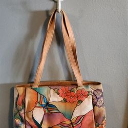 Anna By Anuschka Purse Hand Painted Leather