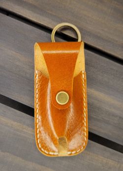 Leather Lip Balm Holder