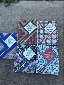 Hardcover Great American Quilts Books from 1987, 1990, 1991,1993 and 1994 published by Oxmoor House.