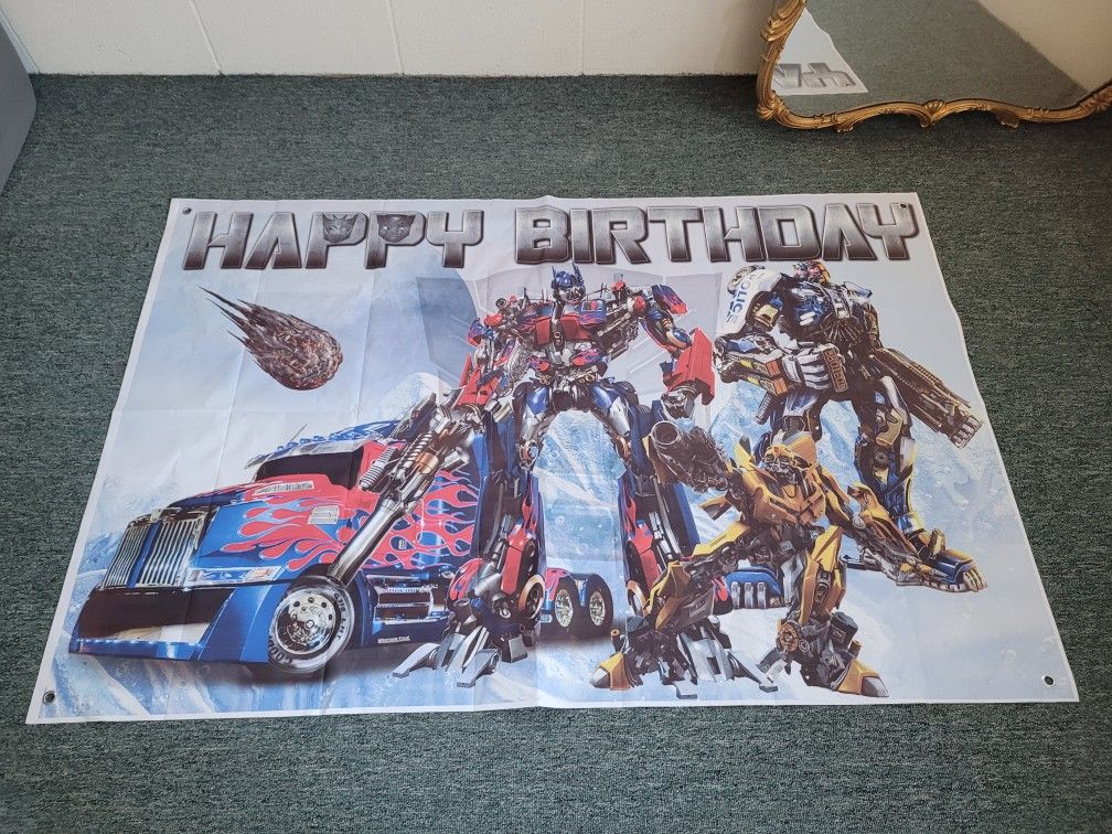 Transformers Birthday Banner