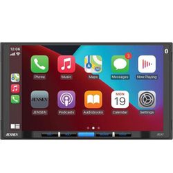 JENSEN J1CA7 7-inch Certified Apple CarPlay Android Auto | Double DIN Touchscreen Car Stereo Radio | Bluetooth Hands Free Calling & Music Streaming | 