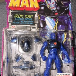 Marvel Comics Iron Man w/ Stealth Armor Action Figure 1995 ToyBiz