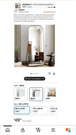 Stand up mirror