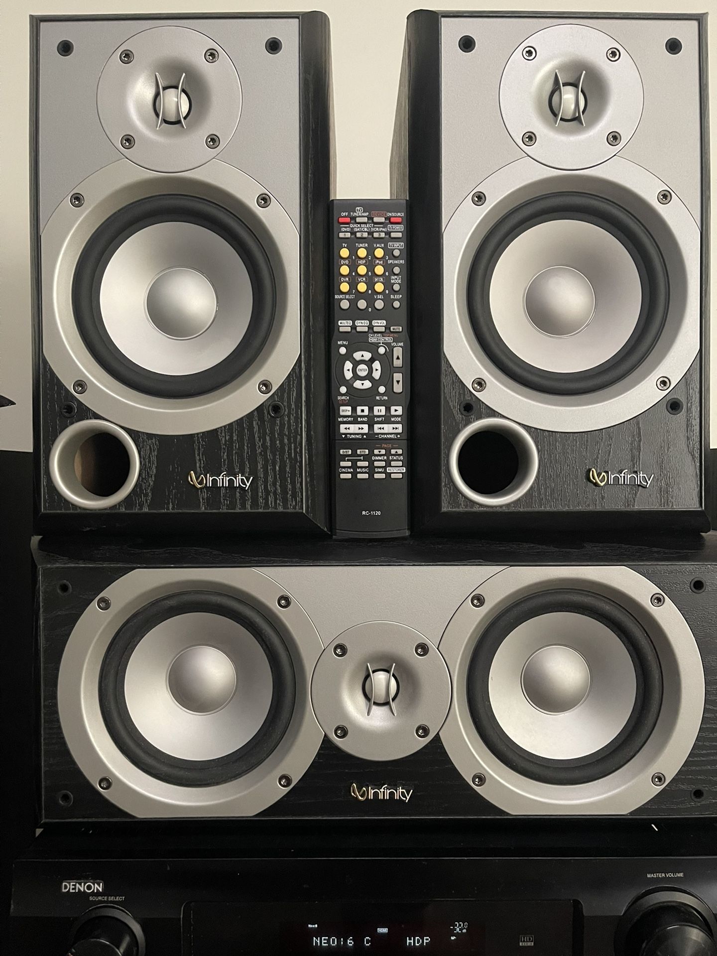 DENON and INFINITY 5.1 HD Home Theater Surround System w/ Bluetooth