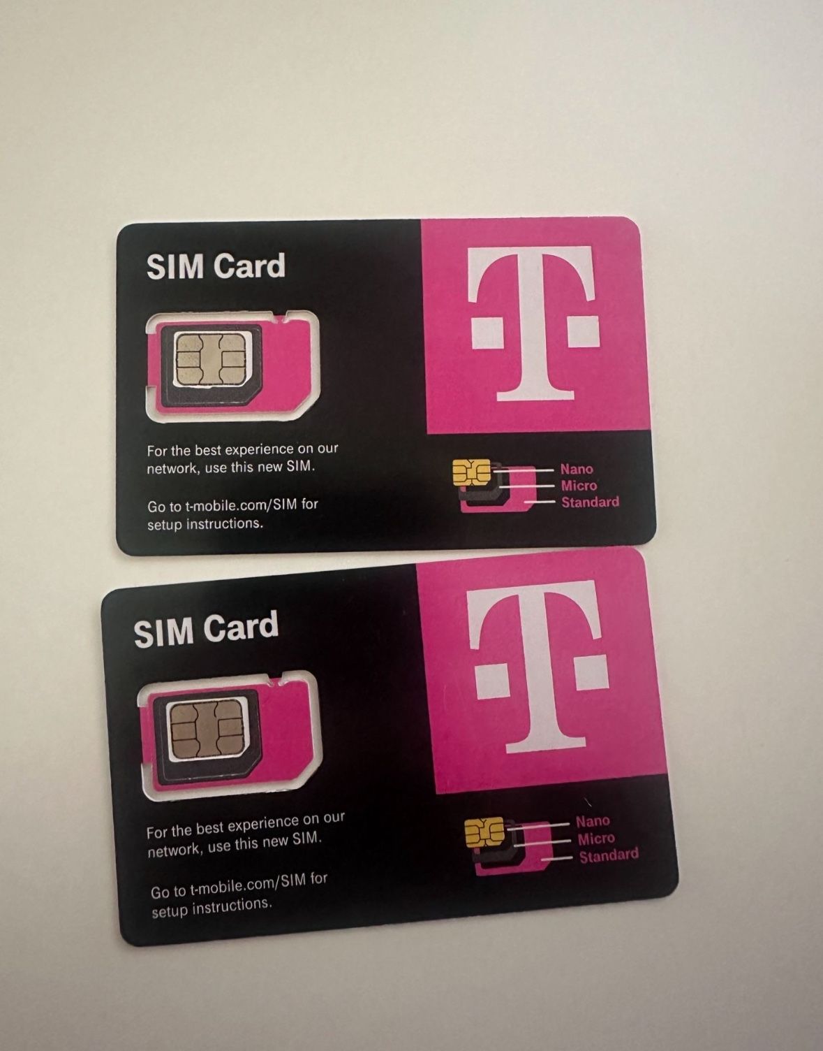 T - Mobile SIM Cards X2