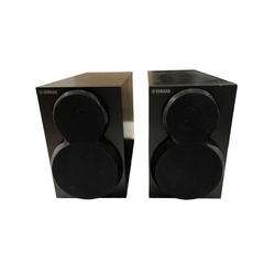 Set Of Two Yamaha NS-BP101 - Black Speakers Tested & Working 11” X 8” H X 3” W.   The speakers have a beautiful, high quality finish that looks elegan