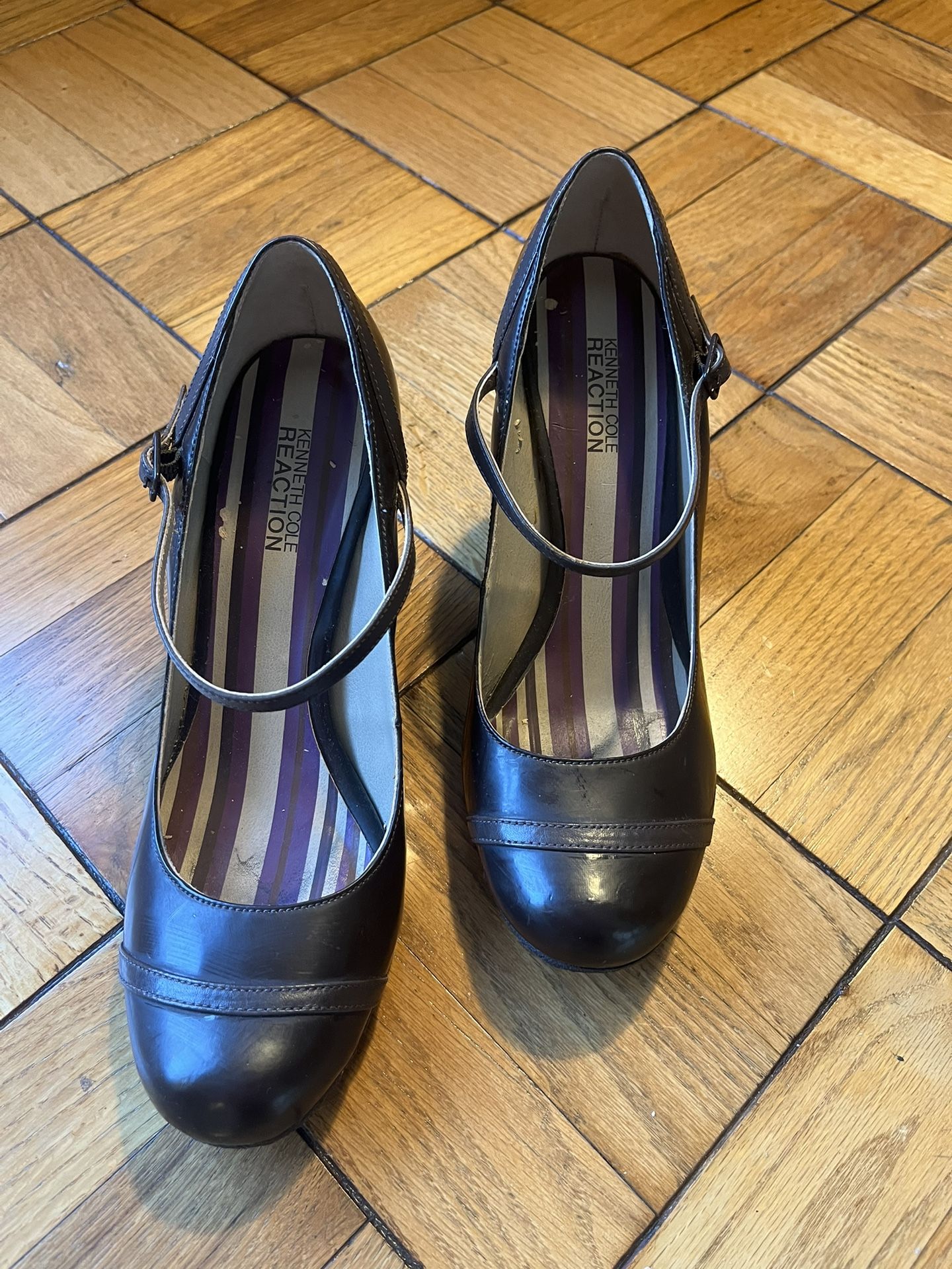 Kenneth Cole Brown Wedge Mary Jane- Size 8