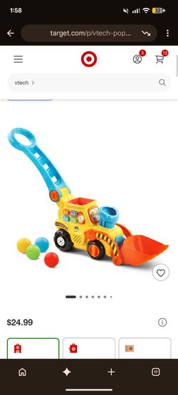 VTech Pop-a-Balls Push & Pop Bulldozer Toy