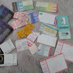 Lot of Used Vintage Entertainment tickets and stubs