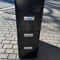 Black Metal file cabinet