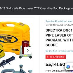 Spectra Pipe Laser NEW Condition 