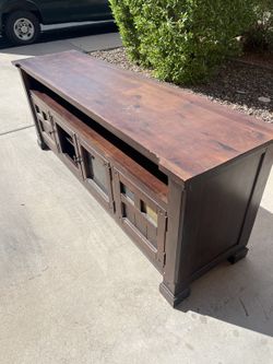 Large Solid Wood TV Stand - $40 Priced to Sell