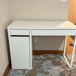 White IKEA Desk