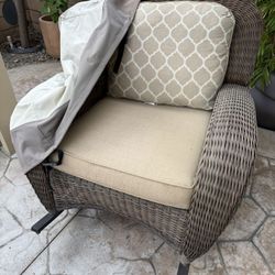 Patio Rocker - Heavy Duty Luxury Cushions In Great Shape 