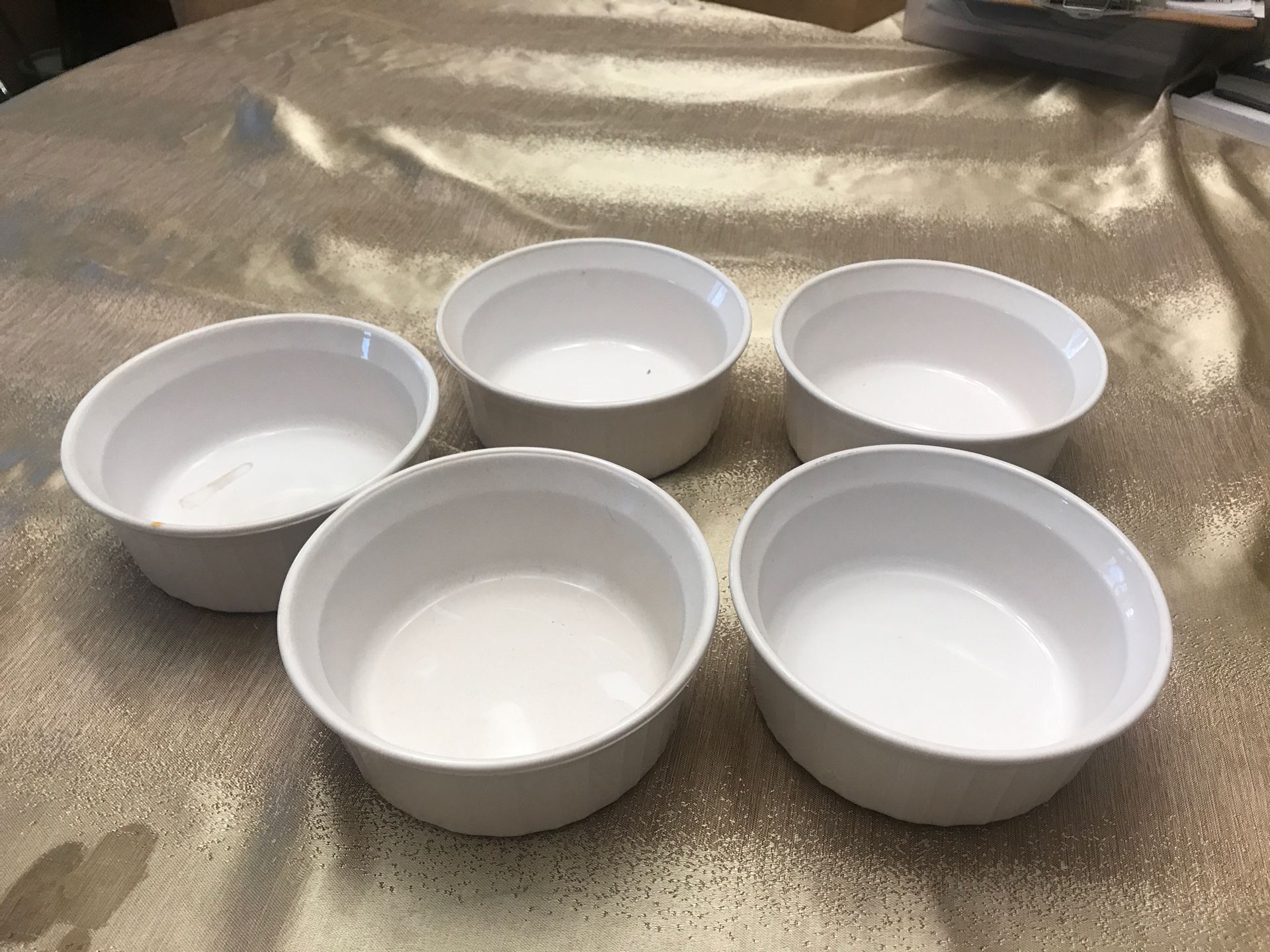 5 corningware bowls