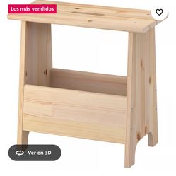 Stool with storage, pine IKEA PERJOHAN