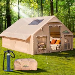 🔥new inbox🔥Inflatable Tent for Camping 8-12 Person, 4 Season Family Glamping Tent