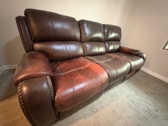 Electric leather couch