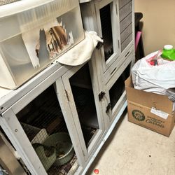 Gray 2 Story Bunny hutch 