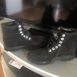 Black Timberlands Size 8