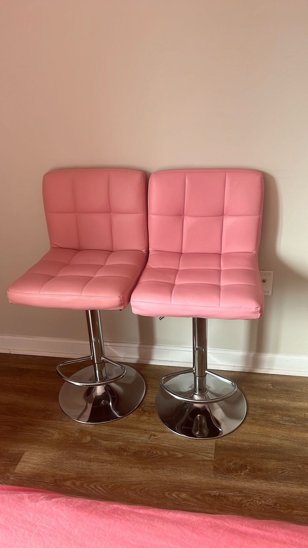 Pink Bar Stools - Set Of Two