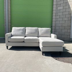 *Free Delivery* Gray Sectional Couch Sofa w/ Reversible Chaise