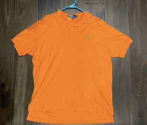 Ralph Lauren Orange Polo Shirt Like New Large L Mens