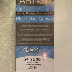 3x Fredrix Artists Blue Label 24x36 Canvas