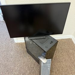 Desktop PC Setup with Monitor, Keyboard, Mouse