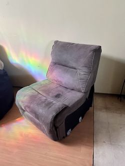 Grey Modular Sectional Sofa Insert / Armless Lounge Chair (Priced to Sell)